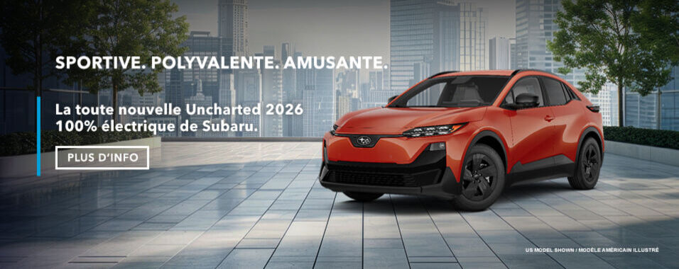 La toute nouvelle Subaru Uncharted 2026 entièrement électrique